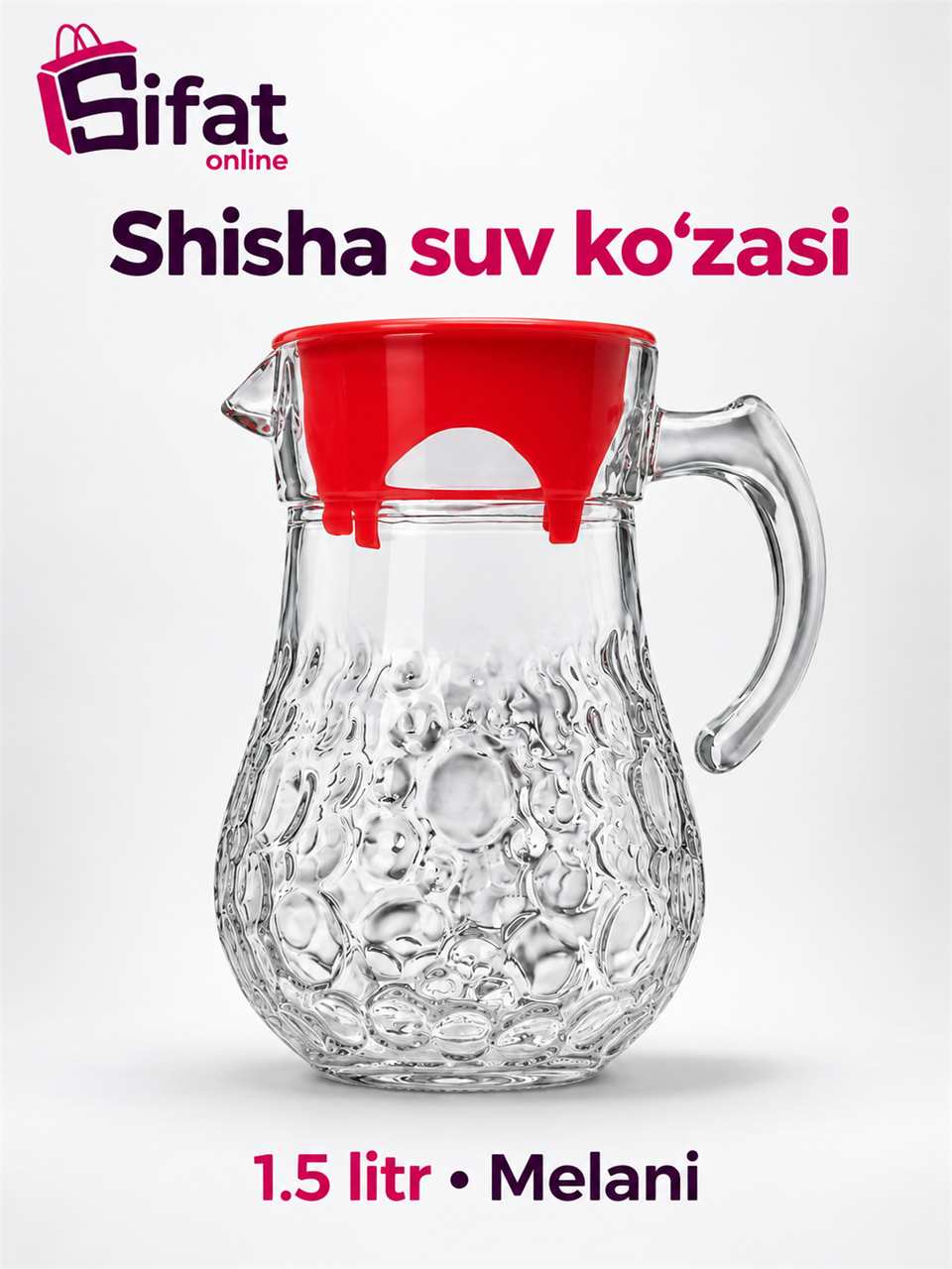 Diamond Glass oyoqli shisha desert kosasi, 2 dona