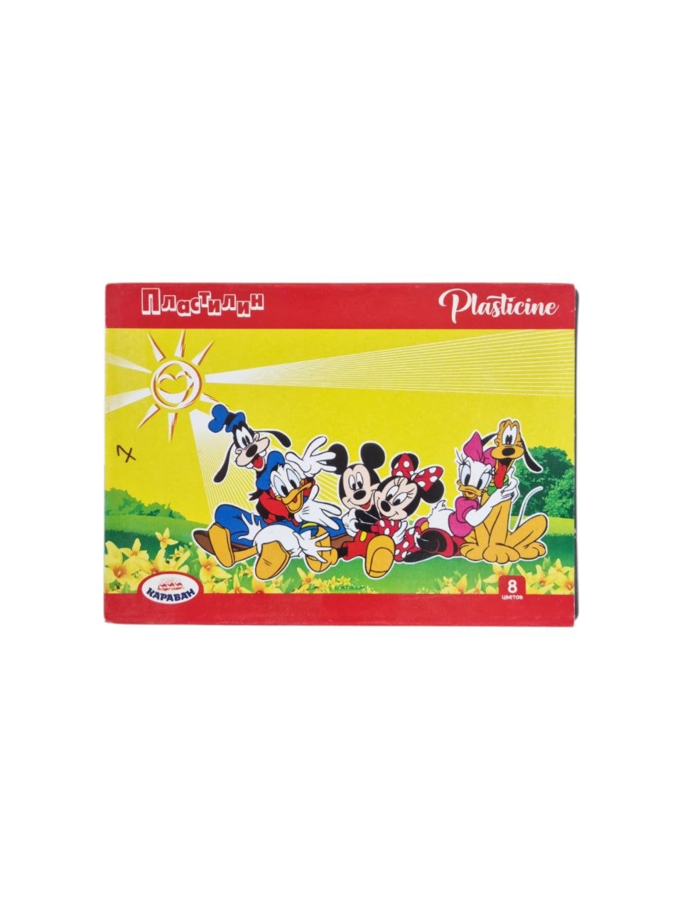 Plasticine rangli plastilin to'plami, 8 dona