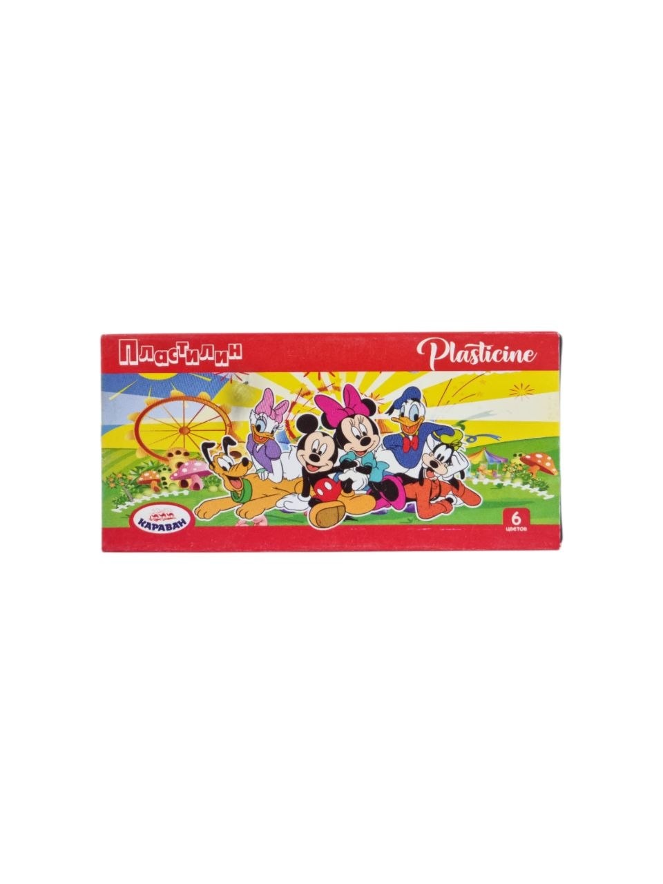 Plastiline rangli plastilin to'plami, 6 dona
