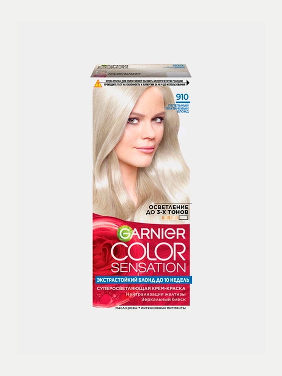 Garnier Color Sensation soch bo'yog'i 910 Kul-kumush sarg'ish, 110 ml