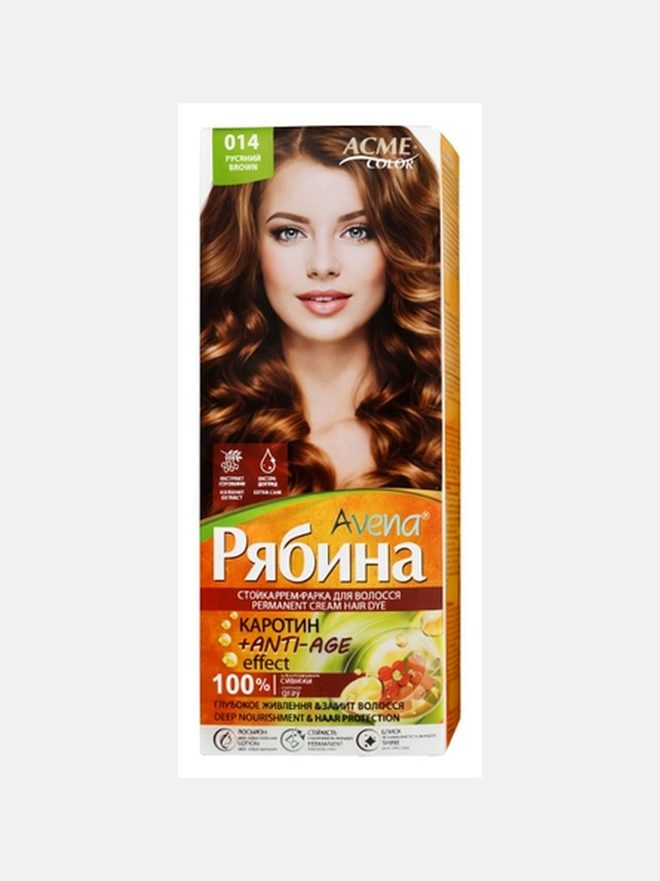 ACME Color Avena Ryabina soch bo'yog'i 014 Karamel, 100 ml