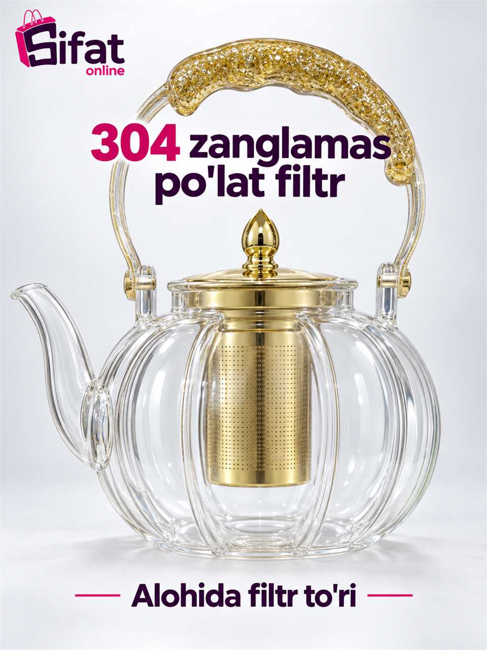 NG-12 filtrli shisha choynak, 1.2 litr