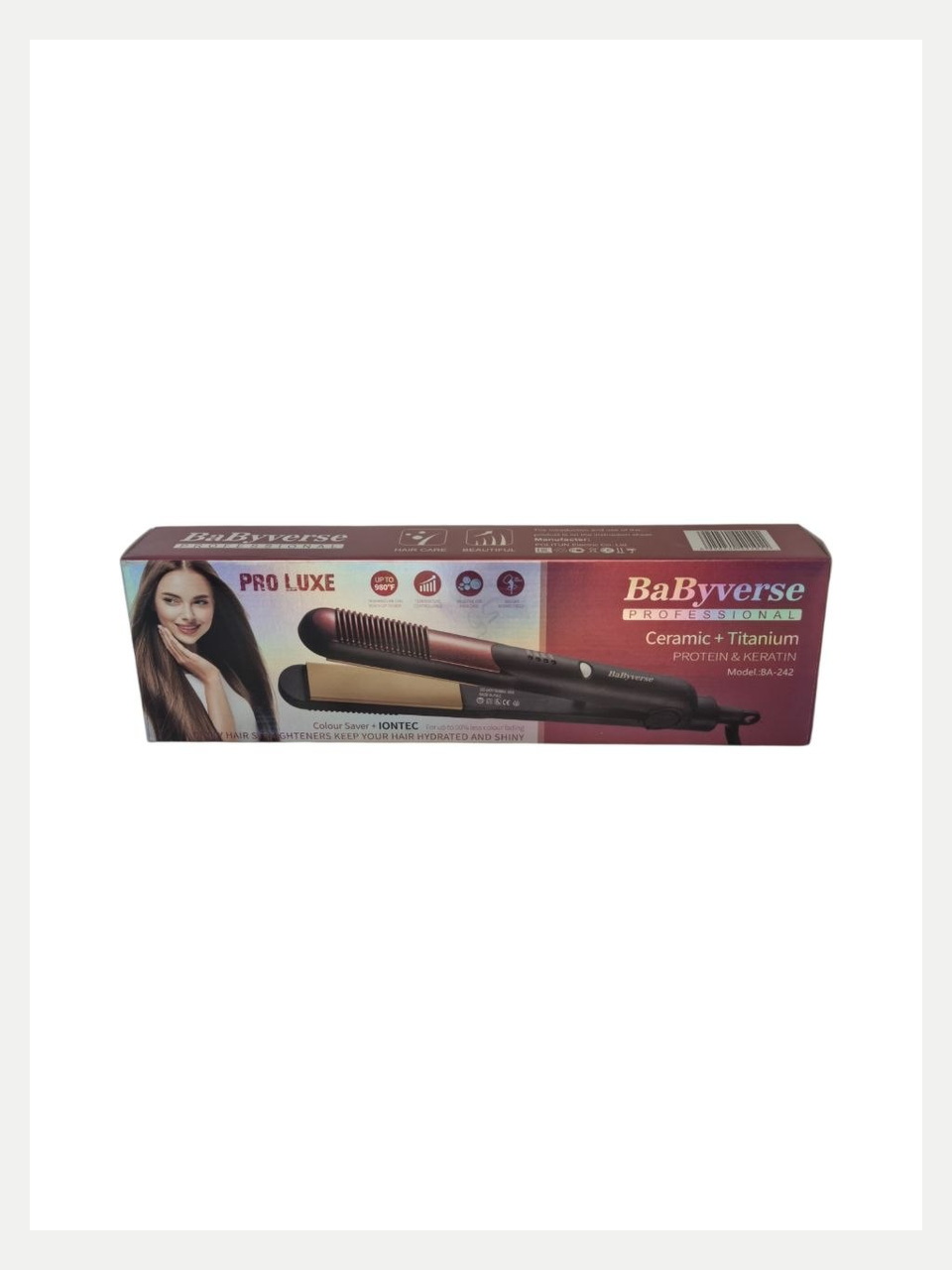 BaByverse BA-242 Pro Luxe soch tekislagich-styler, 120 W
