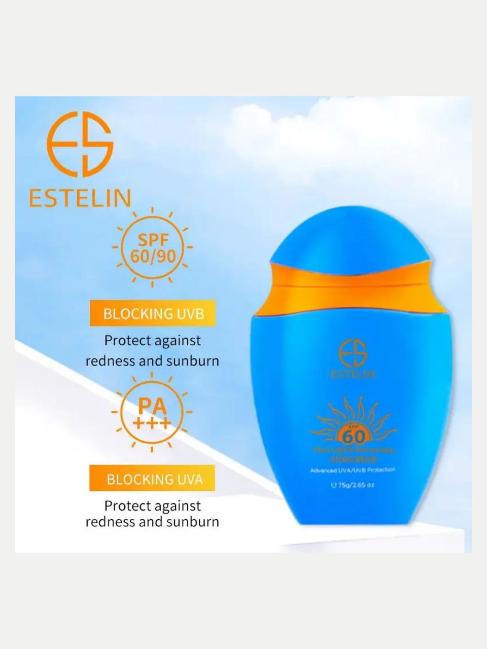 Estelin SPF60 quyoshdan himoya losyoni, 75 gr