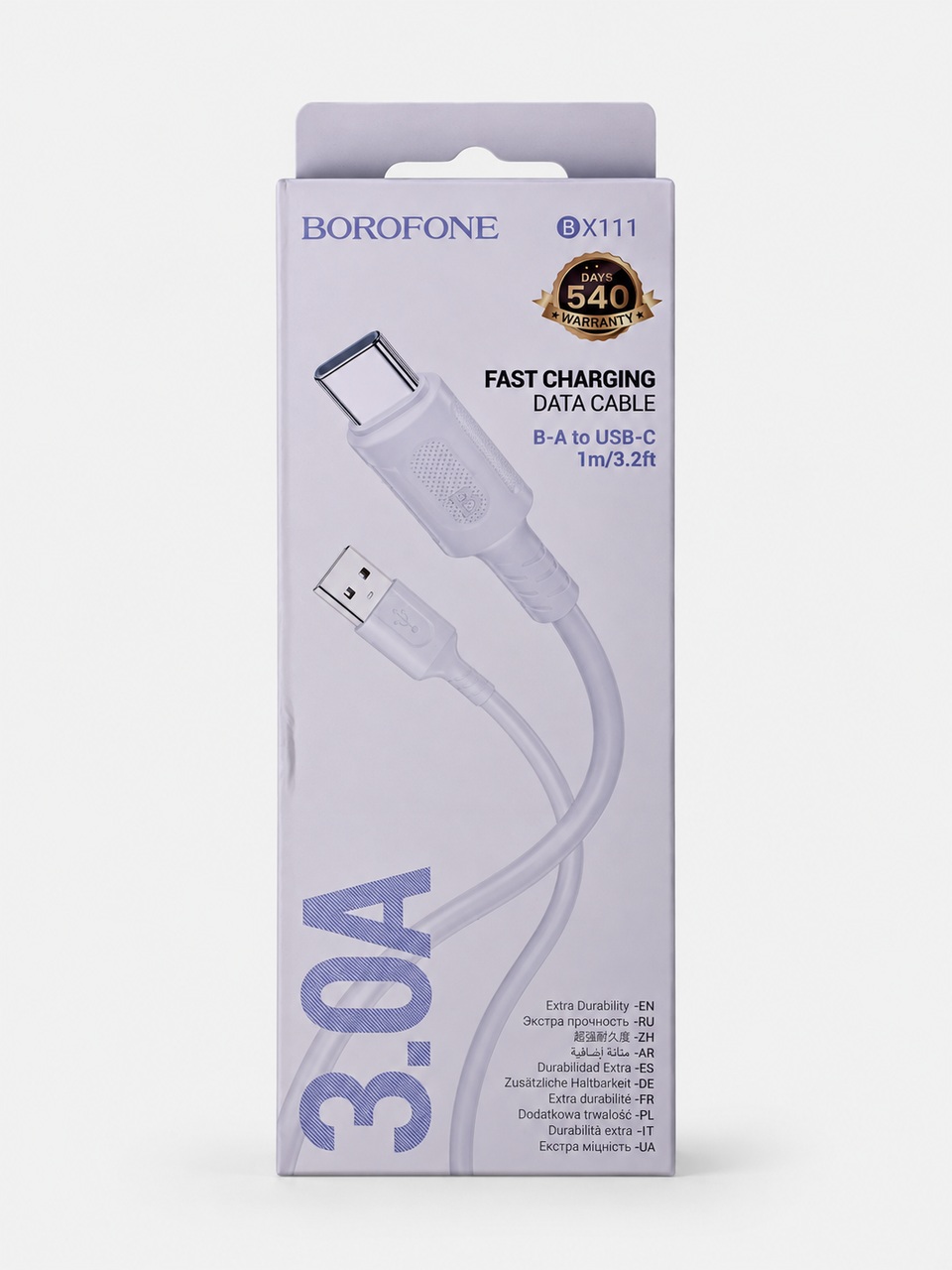 BOROFONE BX111 USB-C tez zaryadlash va ma'lumot uzatish kabeli, 1 metr