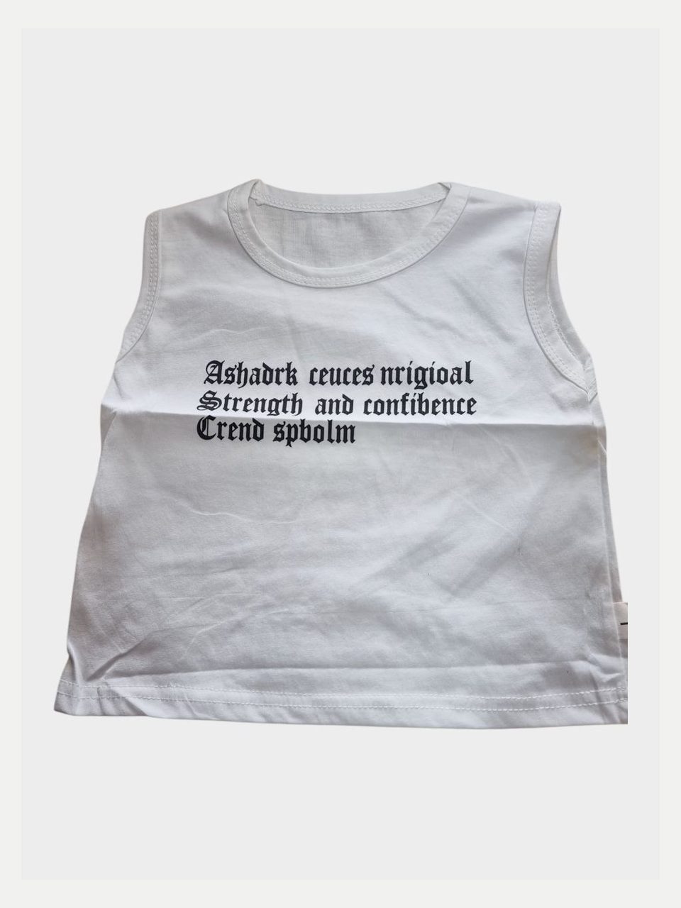 Bolalar yozuvli futbolkasi, oq