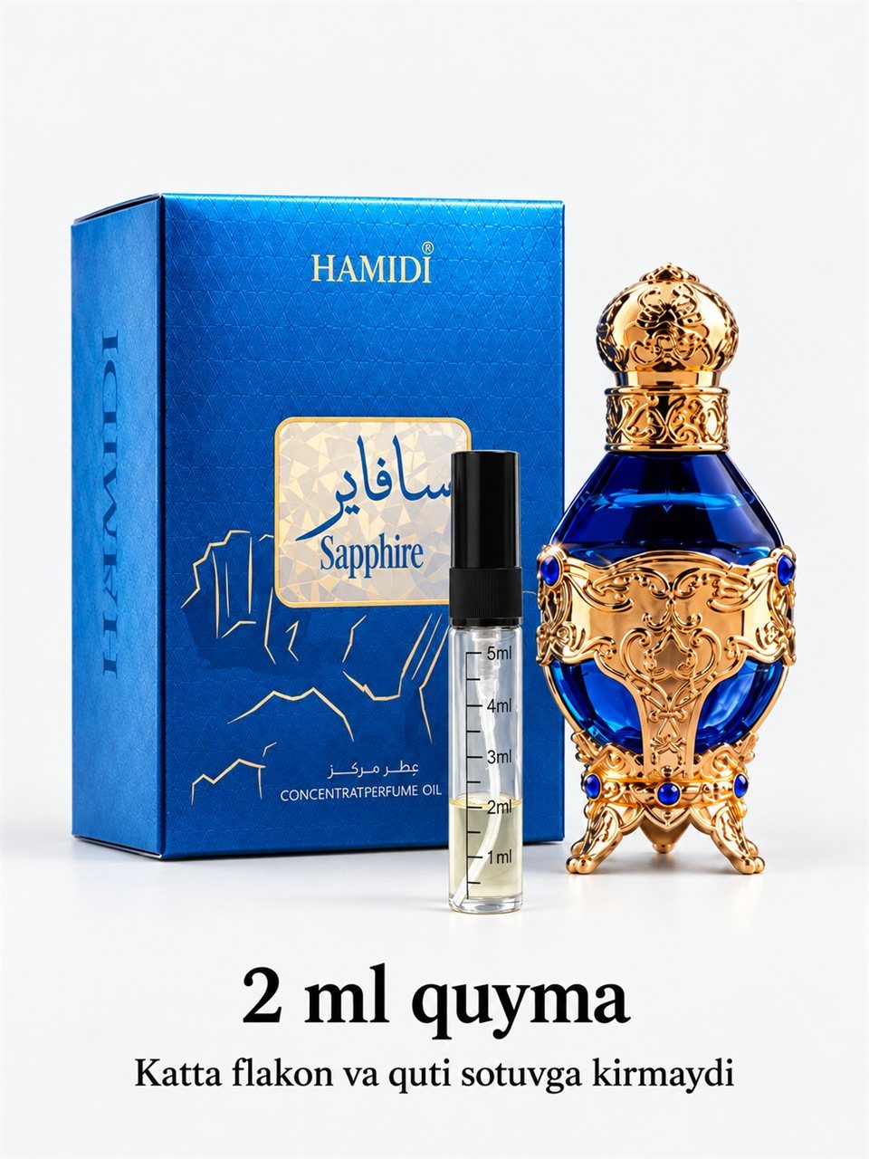Hamidi Sapphire moyli atiri, 2 ml quyma