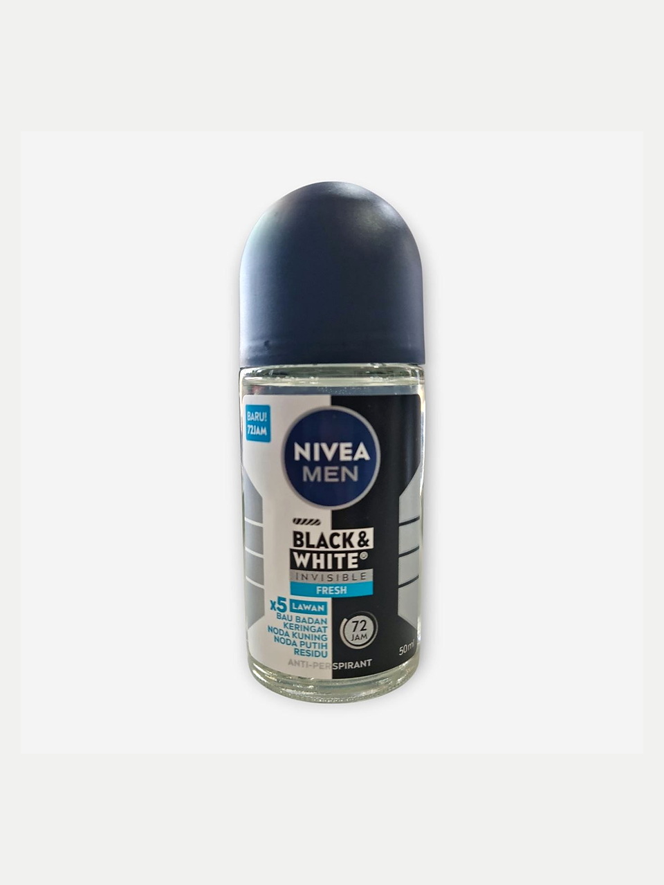 NIVEA MEN Black & White Invisible Fresh roll-on antiperspirant, 50 ml