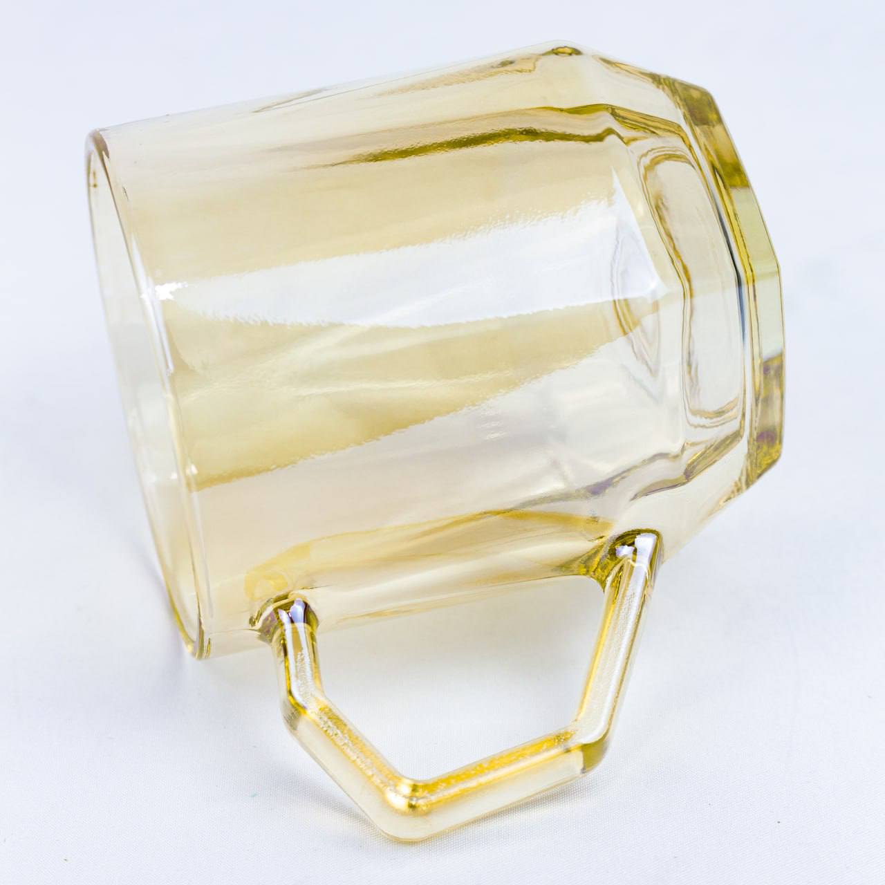 Salvare Amber Glass tilla rangli shisha krujkalar to'plami, 6 dona