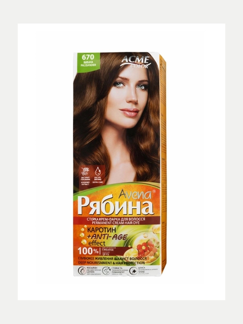 ACME Color Avena Ryabina soch bo'yog'i 670 Bronza, 100 ml