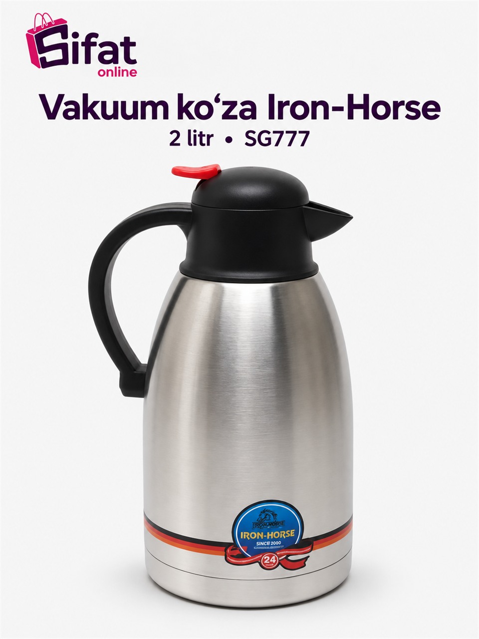 Vakuum ko'za Iron-Horse SG777, 2 litr - Kulrang