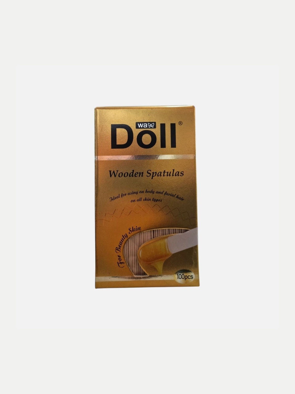 Doll Wooden Spatulas yog'och shpatellar - Jigarrang