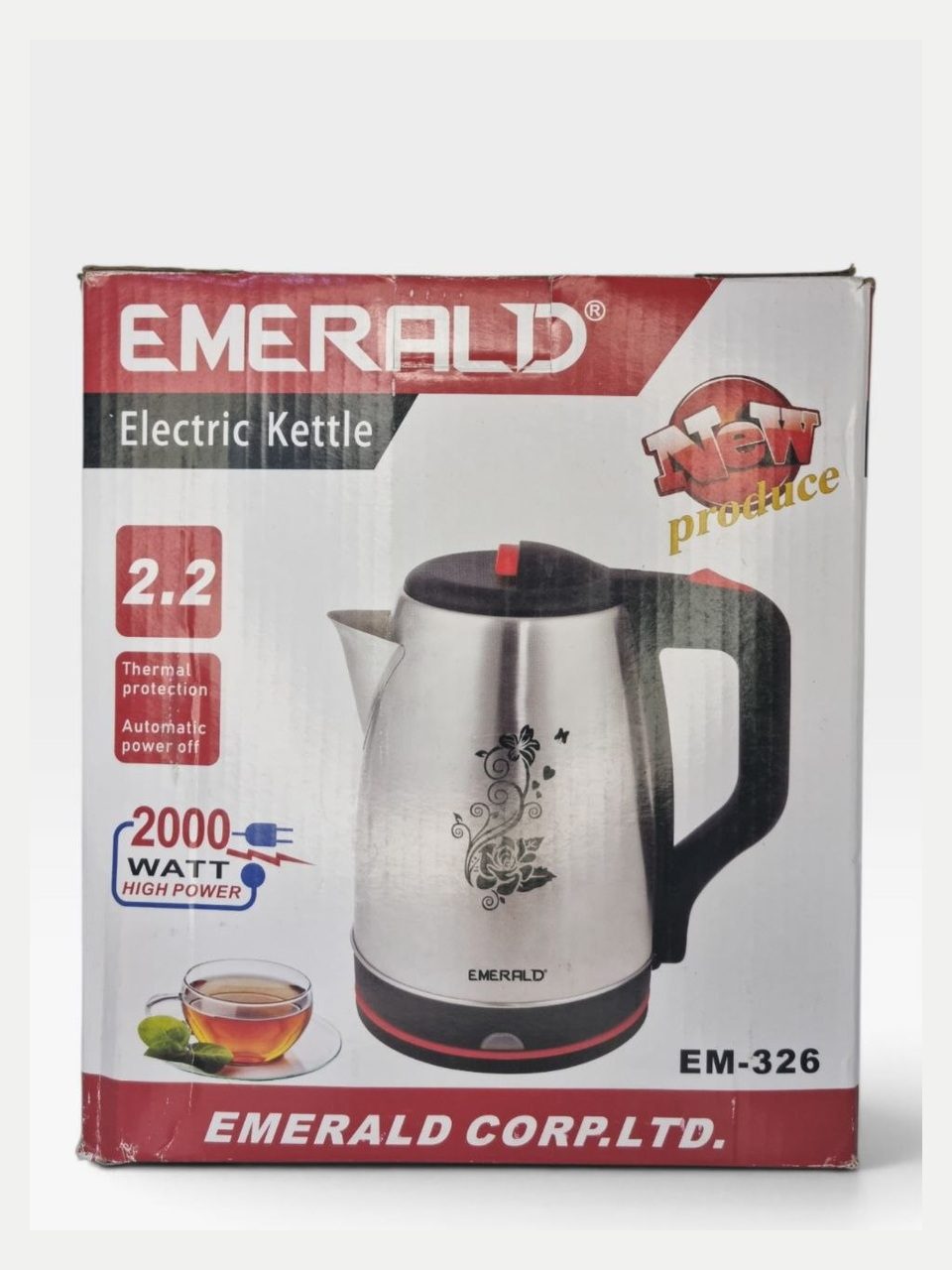Emerald EM-326 elektr choynak, 2,2 l - Kulrang