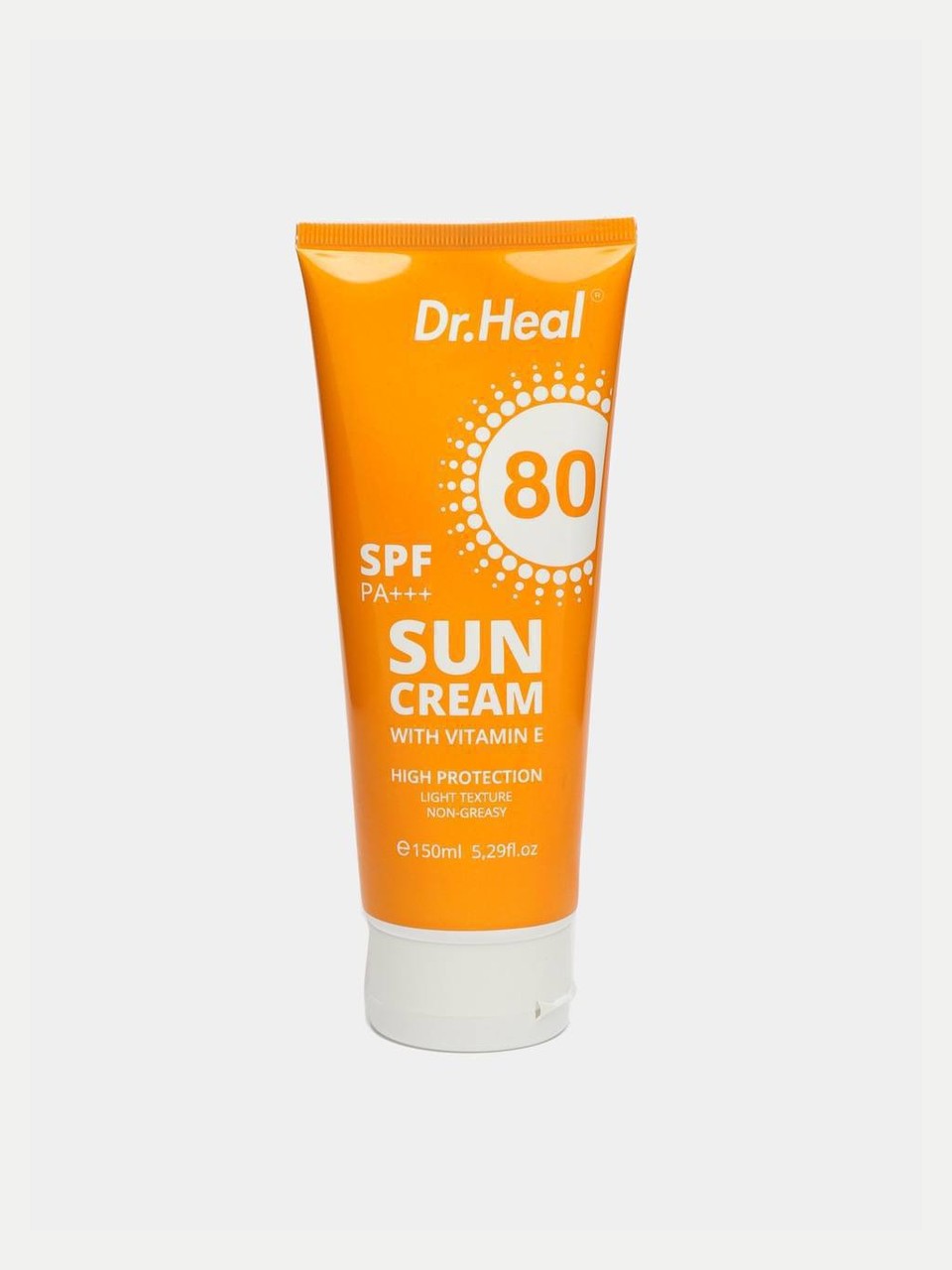 Dr.Heal SPF80 Sun Cream Vitamin E, 150 ml - To'q sariq