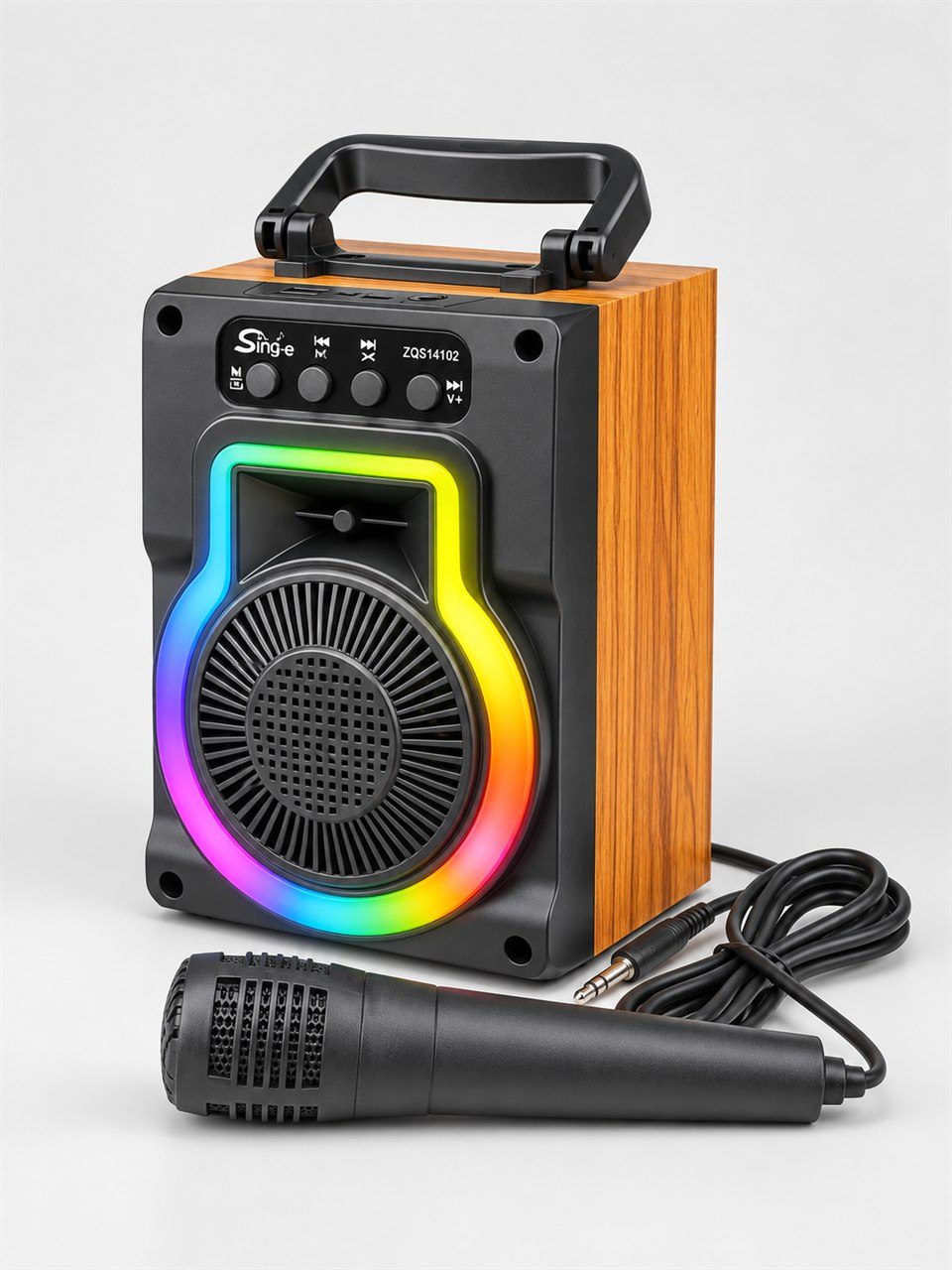 Mikrofonli RGB portativ karnaylar - Jigarrang