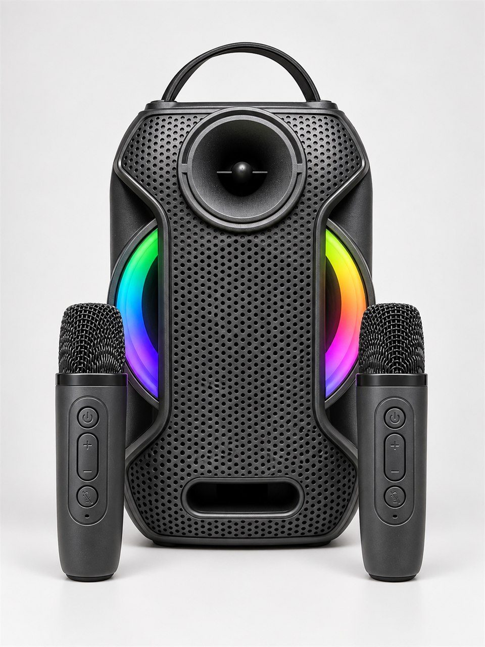 Mikrofonli RGB portativ karnaylar - Qora