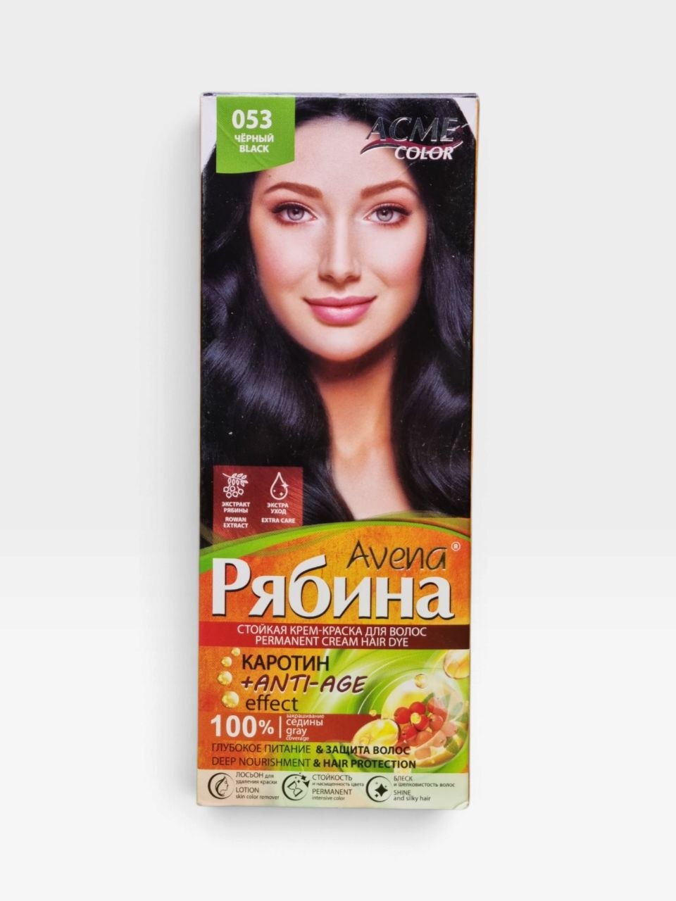 ACME Color Avena Ryabina soch bo'yog'i 053 Qora, 100 ml - Qora