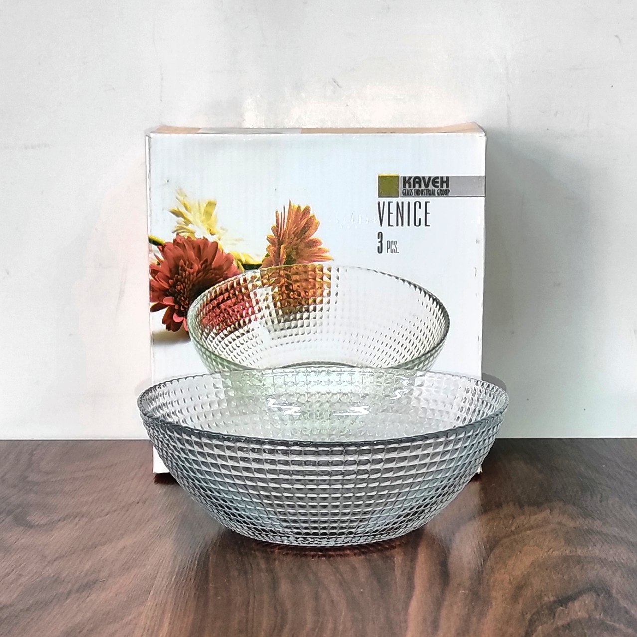 Kaveh Glass "Venice" salat idishi - Shaffof