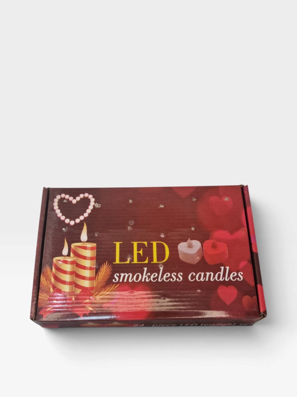 LED chiroqli qizil shamlar - Qizil