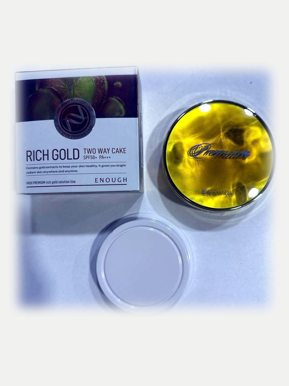 ENOUGH Rich Gold Two Way Cake kompakt upa, 11 gr - Oltin