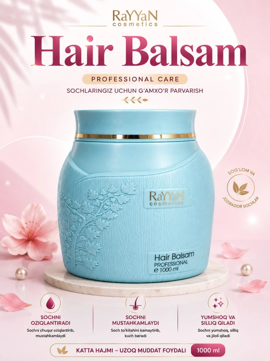 Rayyan Hair Balsam soch balzami, 1000 ml - Havorang
