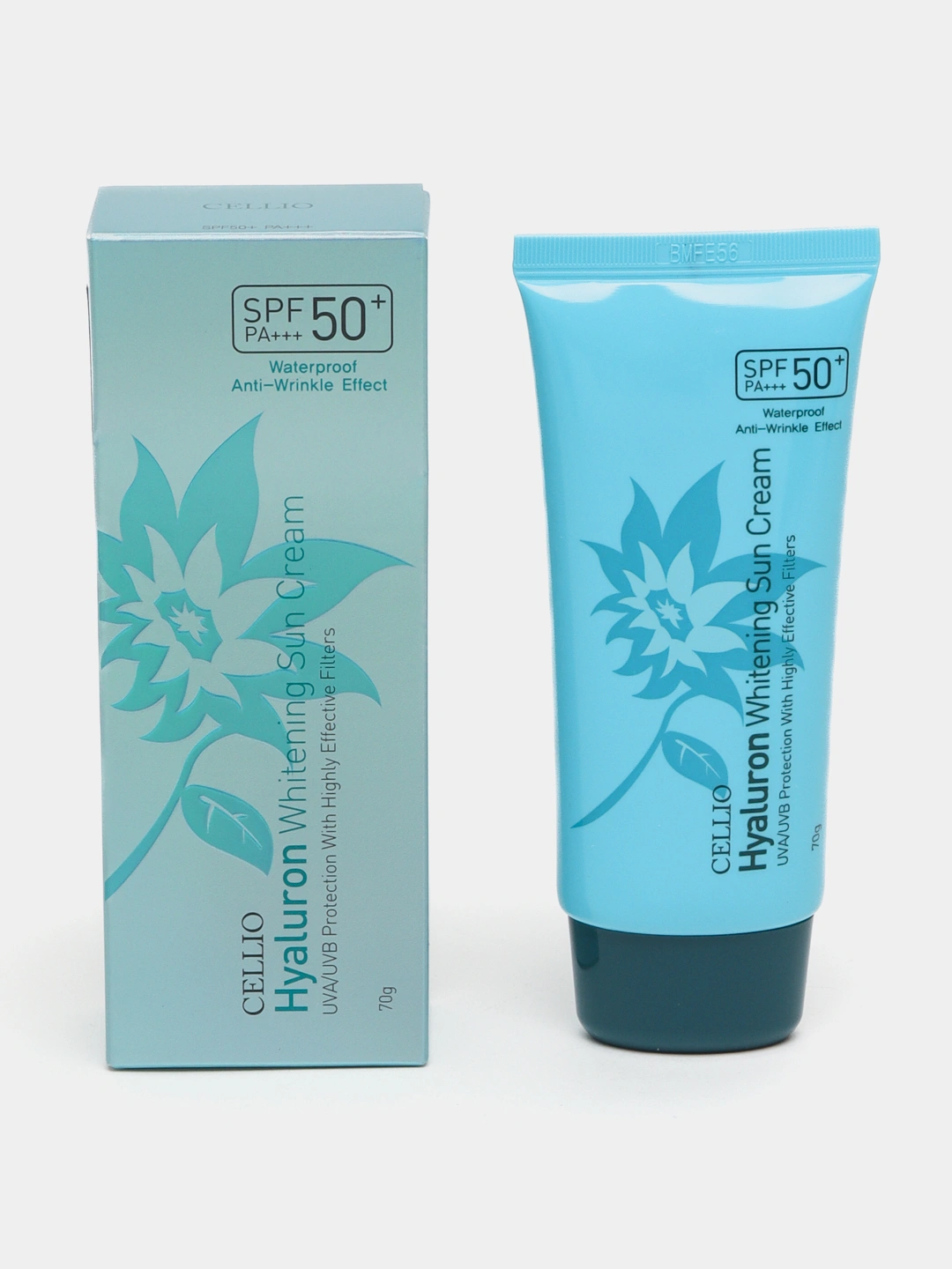 Original Cellio SPF 50+ PA+++ Quyoshdan himoya kremi, 70g - Moviy
