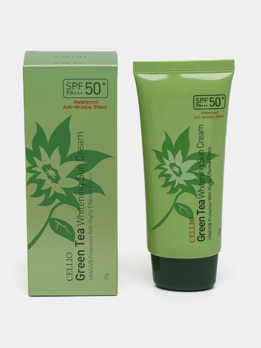 Original Cellio SPF 50+ PA+++ Quyoshdan himoya kremi, 70g - Yashil
