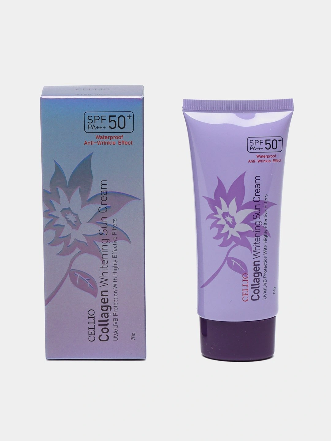 Original Cellio SPF 50+ PA+++ Quyoshdan himoya kremi, 70g - Binafsha