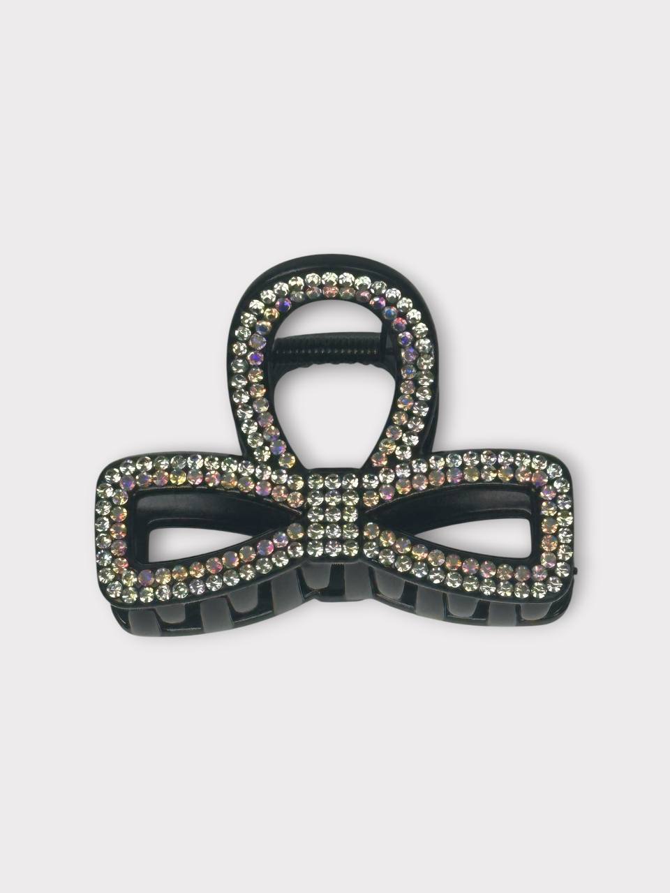 Ayollar uchun kamoncha shaklidagi toshli soch qisqichi (krab), 1 dona - Bug‘doy rang