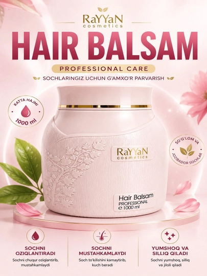 Rayyan Hair Balsam soch balzami, 1000 ml - Pushti