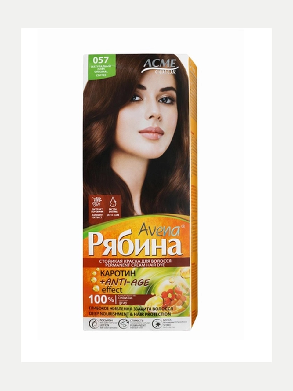 ACME Color Avena Ryabina soch bo'yog'i 057 Jigarrang, 100 ml - Jigarrang-mis
