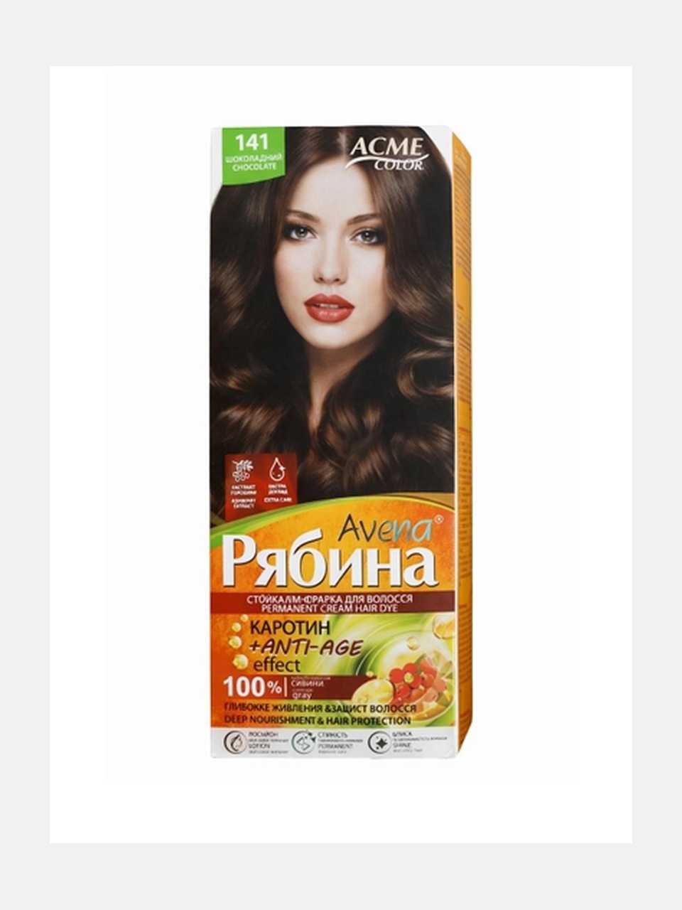 ACME Color Avena Ryabina soch bo'yog'i 141 Shokoladrang, 100 ml - Shokolad rang
