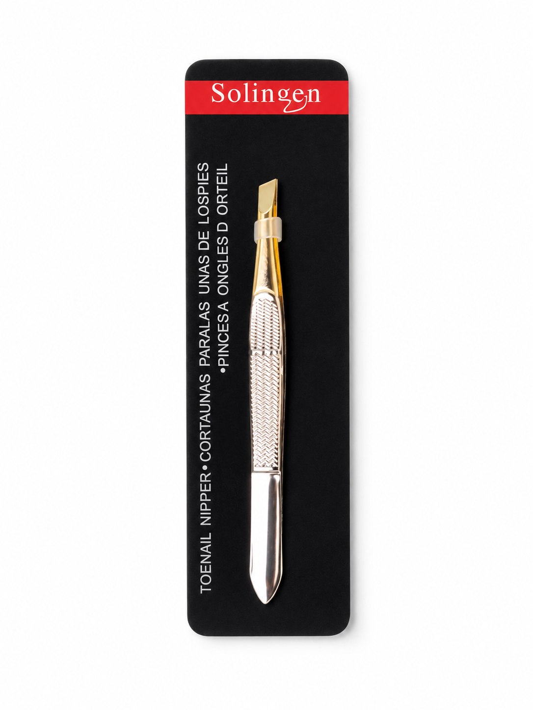 Solingen pinset, zigzag naqshli tutqichli - Metallik