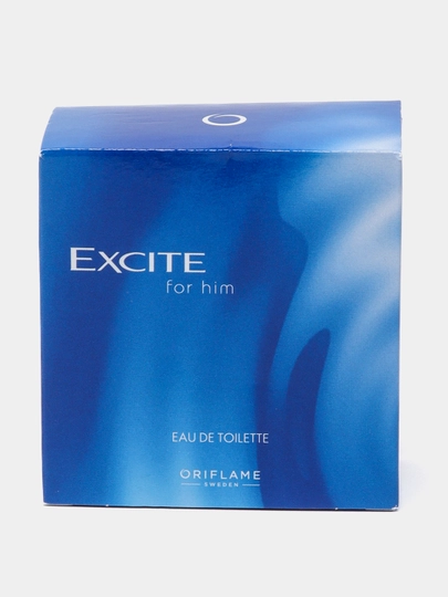 Oriflame Excite for Him Eau de Toilette erkaklar atiri, 75 ml - Ko'k